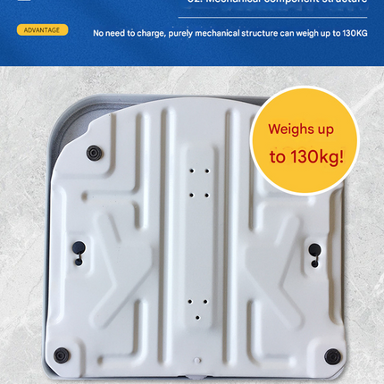 Blue Classic Mechanical Bathroom Scale - Battery-Free Analog Body Weight Scale with Non-Slip Platform