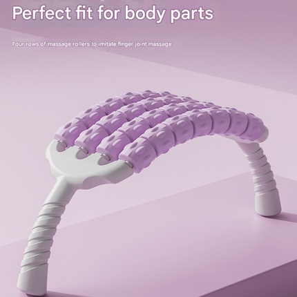 Purple Four-Row Bendable Massage Roller - Muscle Relaxation and Sensory Integration Training for Children