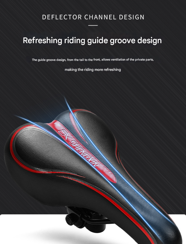 Black patterned style Mountain Bike Saddle - Comfortable and Durable Bicycle Seat for MTB and Road Bikes