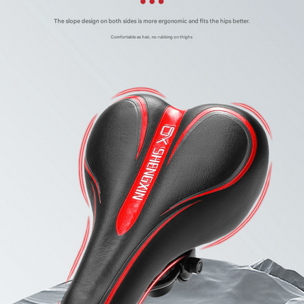 Black patterned style Mountain Bike Saddle - Comfortable and Durable Bicycle Seat for MTB and Road Bikes