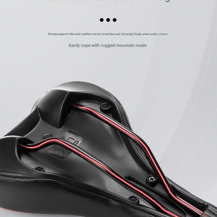 Black and red Mountain Bike Saddle - Comfortable and Durable Bicycle Seat for MTB and Road Bikes