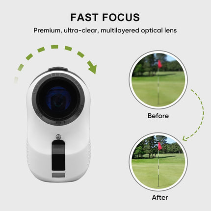 Long Range Laser Rangefinder - 5-500 Yards, Pinpoint Accuracy, Ergonomic Design(White)