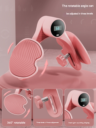 Purple Smart Kegel & Thigh Master with Counter - Adjustable Pelvic Floor Strengthening Device for Women, Inner Thigh & Glute Toner