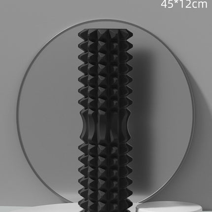 Black High-Density 3D Trigger Point Foam Roller - Solid Core Massager for Deep Tissue Muscle Recovery & Yoga
