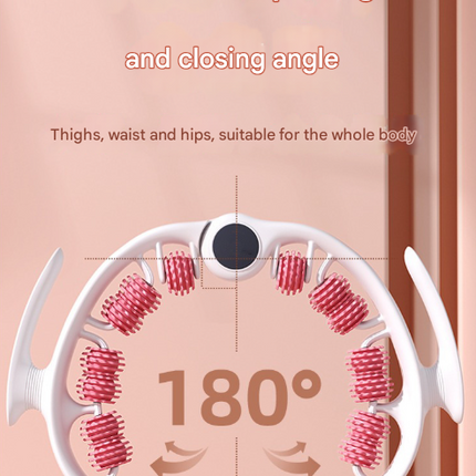 Pink U-Shape 360 Degree Massage Roller - Multi-Functional Leg, Arm & Neck Massager for Muscle Relief & Recovery