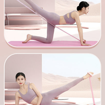 Purple Adjustable Resistance Chest Expander with 6 Levels - Cute Cat Ear Puller for Full Body Workout