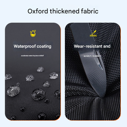 Size XL Black And Orange All-Weather 210D Bicycle Cover - Waterproof & UV-Proof Outdoor Bike Protector with Lock Hole & Storage Bag