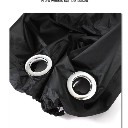 Size XL Black And Orange All-Weather 210D Bicycle Cover - Waterproof & UV-Proof Outdoor Bike Protector with Lock Hole & Storage Bag