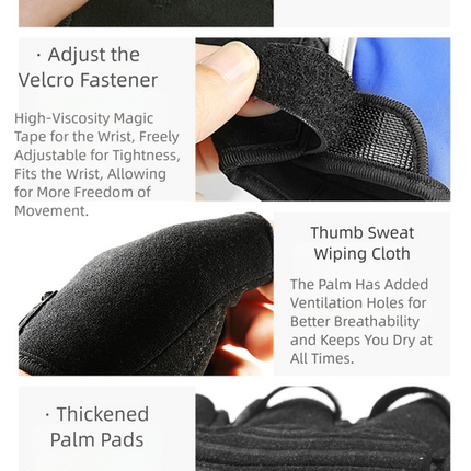 Size L Black Padded Half-Finger Cycling Gloves - Breathable Shock-Absorbing Workout Gloves for Gym & Fitness