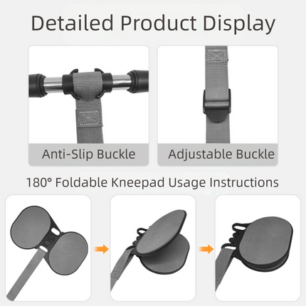 Grey Assisted Rebound Ab Roller with Foldable Knee Pad - Dual Wheel Core Trainer for Home Gym