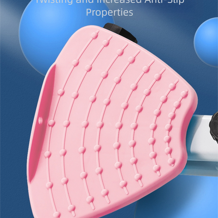 Pink Split Leg & Waist Twister Board - Core Abdominal Trainer with Resistance Bands for Home Fitness