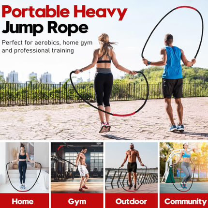 Black-gold Heavy Duty Battle Rope for Jumping (25mm) - Intense Full-Body Workout for Core Strength & Muscle Training