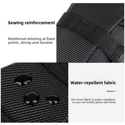 Red Water Resistant Bicycle Saddle Bag Under Seat Wedge Pack with Reflective Strip and Quick Release Strap for MTB Road Bikes