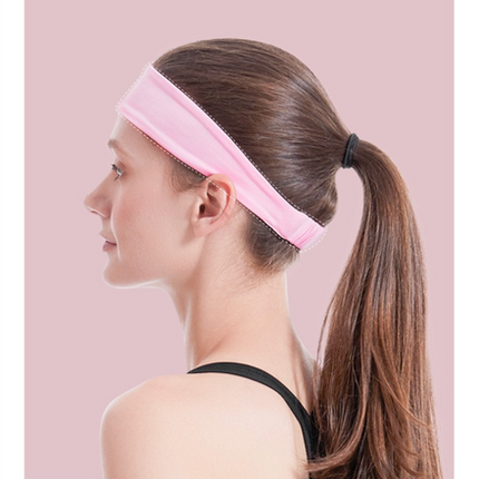 2 Pack Sports Headband with Silicone Sweat Guide Non-Slip Moisture Wicking Hair Band for Running Yoga Gym Fitness Quick Dry Breathable (Black & Purple)