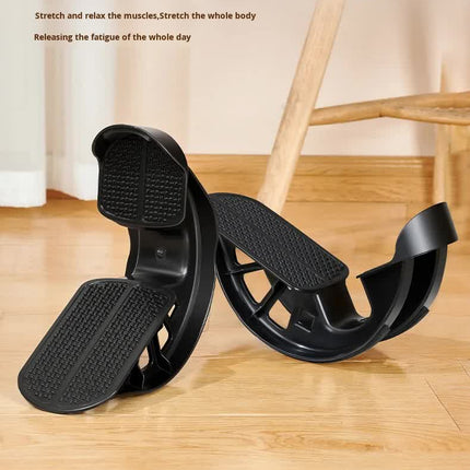 2 PCS Dual Foot Rocker with Connecting Bar - Calf & Ankle Stretcher System for Plantar Fasciitis Relief - Linked Incline Board with Stabiliser Axis - Heavy Duty Blue