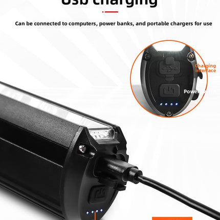 EOS630 1700 Lumen High Brightness Bike Light with Single Bracket Mount - 4000mAh Long Life USB Rechargeable Battery - Aluminium Alloy Horizontal Headlamp for MTB & Road Cycling
