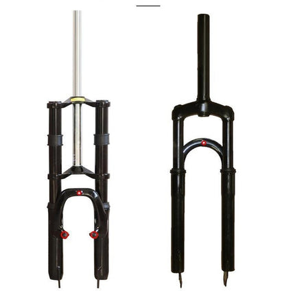 Aluminium Alloy Bicycle Front Rack Carrier Heavy Duty Fork Mount Cargo Shelf for MTB Mountain Bike Disc and V-Brake Touring Black