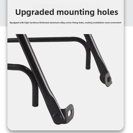 Universal Aluminium Bicycle Front Rack Carrier with Mounting Hose Clamps for MTB Fork Cargo Shelf Black