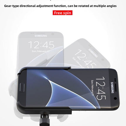 Universal Aluminium Motorcycle Phone Holder Rearview Mirror Mount 360 Rotation Anti-Shake M3 Metal for Motorbike Scooter Black