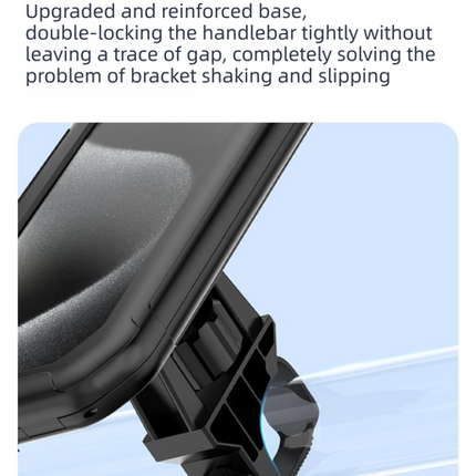Black Bicycle Waterproof Phone Holder - Handlebar Mount with Sensitive Touch Screen, Anti-Drop & 360° Rotation Case for Navigation (Up to 7-inch Phones)