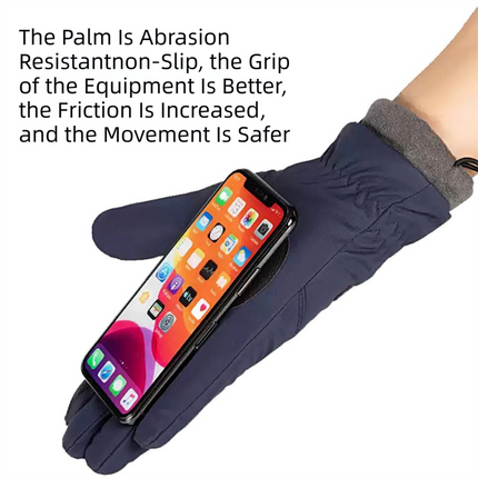 2-Pair Black Thermal Winter Gloves for Men and Women - Waterproof Windproof & Touchscreen Compatible Gloves for Skiing, Cycling & Winter Travel(M Size)