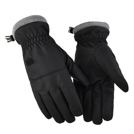 2-Pair Black Thermal Winter Gloves for Men and Women - Waterproof Windproof & Touchscreen Compatible Gloves for Skiing, Cycling & Winter Travel(L Size)