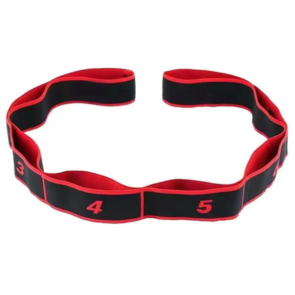 Red 3 Pack Multi-Loop Yoga Stretching Strap with Numbered Sections 90cm Elastic Resistance Band for Dance Pilates Body Sculpting Australian Fitness Gear
