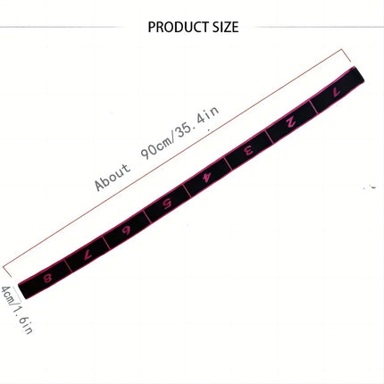 Pink 3 Pack Multi-Loop Yoga Stretching Strap with Numbered Sections 90cm Elastic Resistance Band for Dance Pilates Body Sculpting Australian Fitness Gear