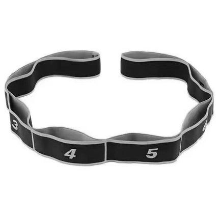 Grey 3 Pack Multi-Loop Yoga Stretching Strap with Numbered Sections 90cm Elastic Resistance Band for Dance Pilates Body Sculpting Australian Fitness Gear