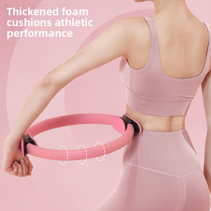 Grey Pilates Ring Exercise Tool – High-Elasticity Yoga Ring for Core Strength, Postpartum Recovery, Glute Toning & Full-Body Workout (Unisex)
