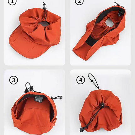 Beige Outdoor Quick Dry Sun Hat - Foldable Visor Cap - UV Protection - 55-58cm