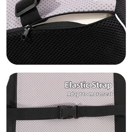 Black Large Ergonomic Memory Foam Lumbar Support Pillow & S Curve High-Back Cusion with Buckle Strap & Breathable Mesh Cover