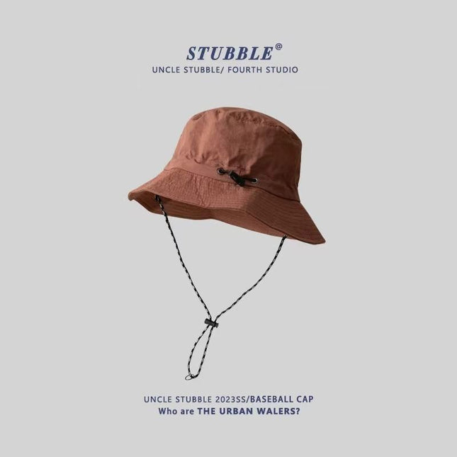Brick red Packable Bucket Hat Unisex Wide Brim Foldable Sun Protection Hiking Travel Cap