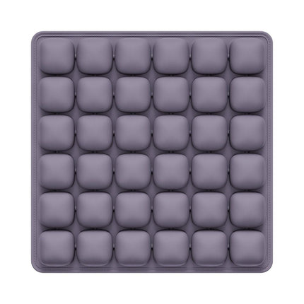 Purple Portable 3D Aircell Travel Inflatable Seat Cushion with Built-in Pump – 36 Airbags Ergonomic Pressure Relief Pad with Lycra Cover & Non-Slip Base for Office Car Flight Long Sitting