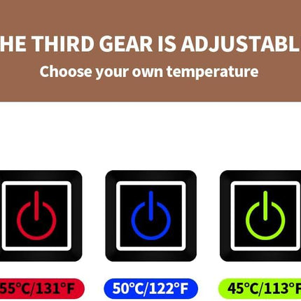 1 Pairs Wireless Electric 3 Levels Heated Fingerless Gloves  with Windproof Waterproof PU Leather, USB-C Rechargeable Outdoor Activities Hand Warmer for Men Women Riding Home Office