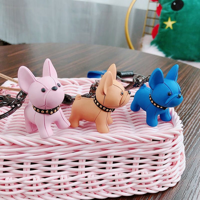 Pink Cute Resin French Bulldog Keychain Pendant for Backpacks and Keys – Trendy Frenchie Dog Bag Hanging Ornament, Stylish Accessory Solution for Local Trendsetters