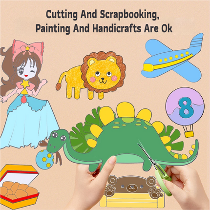 3M Extra Long Kids Reusable Coloring Paper Roll, Ocean World Theme Self-Adhesive Wall Coloring Poster and DIY Cuttable Drawing Craft Paper Scroll with Gift Box