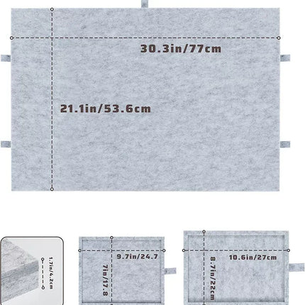 Dark Grey Foldable Anti-Slip Felt Jigsaw Puzzle Board with 6 Sorting Drawers – Lightweight 1000 Piece Puzzle Table Mat, 2-in-1 Neck-Friendly Storage Stand and Protective Cover for Unfinished Puzzle