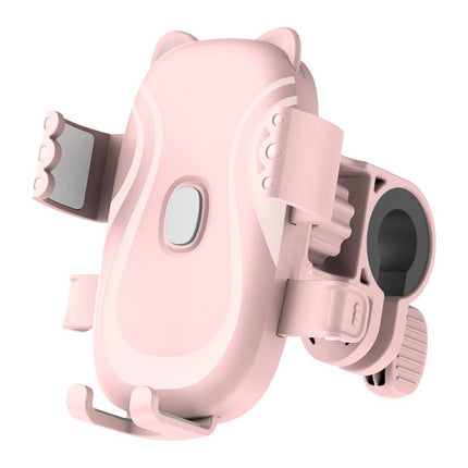 Cute Green Cat-Themed Bicycle Phone Holder — Motorcycle & Bicycle Handlebar Mount, Anti-Shake 360° Rotatable Navigation Bracket, Universal Scooter Stand