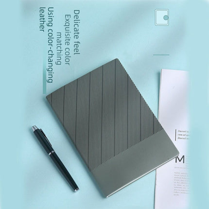 Misty Blue Luxury A5 Notebook and Pen Gift Set Business Journal Office Writing Diary Executive Stationery Present Box with Gift Bag