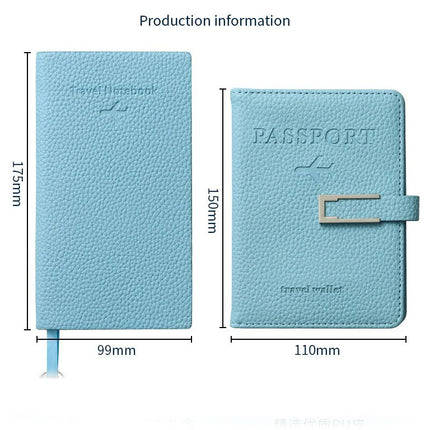 Red Travel Passport Holder and Notebook Gift Set with Luggage Tag & Metal Pen Business Travel Gift Box