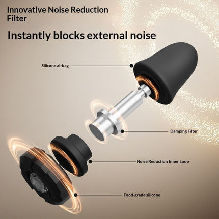 Black Luxury Diamond-Encrusted Noise Reduction Earplugs with Anti-Lost Lanyard - Soft Silicone Sleep & Study Ear Plugs for Comfortable Silence