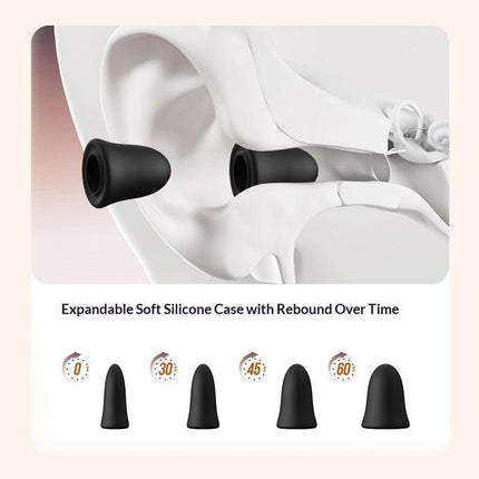 Pink Luxury Diamond-Encrusted Noise Reduction Earplugs with Anti-Lost Lanyard - Soft Silicone Sleep & Study Ear Plugs for Comfortable Silence