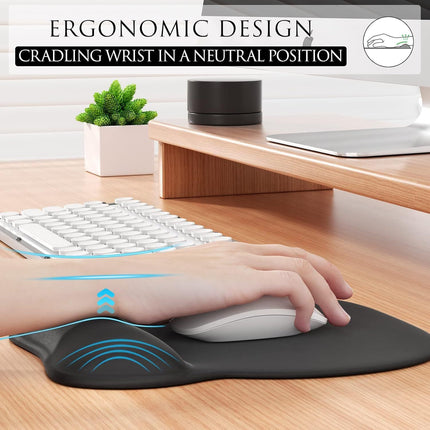 Gray silicone wrist rest with 20-in-1 electronics cleaning kit - portable multi-functional brush set, ergonomic mouse pad, suitable for office and travel.