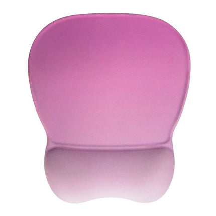 Gradient Pinkish White silicone wrist rest with 20-in-1 electronics cleaning kit - portable multi-functional brush set, ergonomic mouse pad, suitable for office and travel.