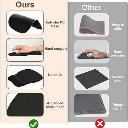 Gradient Cyan-Orange silicone wrist rest with 20-in-1 electronics cleaning kit - portable multi-functional brush set, ergonomic mouse pad, suitable for office and travel.