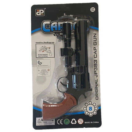 8 shots toy cap gun with 144 free caps - Black