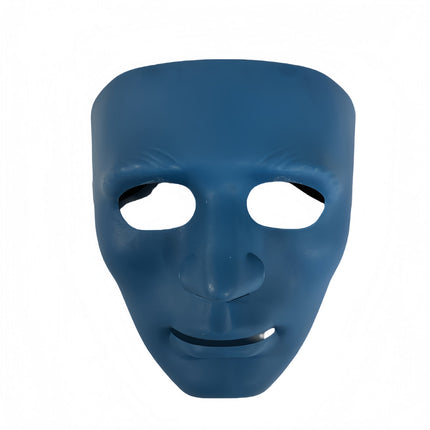 2x Robot Plain Mask Purge Style Halloween Scary Ghost Blank Mask Unisex - 1xBlue +1xWhite