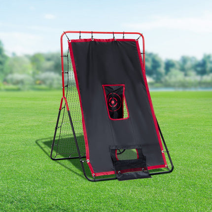 Baseball And Softball Rebounder Net 3.5x4.5 ft 2-in-1 Switch Hitter Pitch