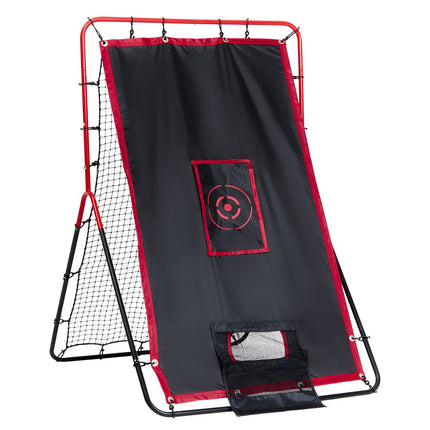 Baseball And Softball Rebounder Net 3.5x4.5 ft 2-in-1 Switch Hitter Pitch